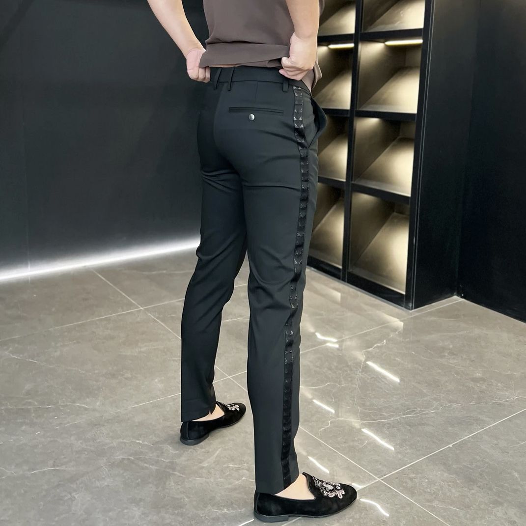 Men's Fashion Striped Knit Jeans Spring 2025