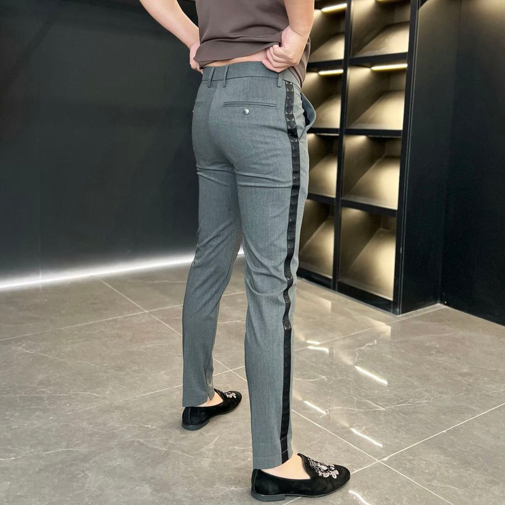 Men's Fashion Striped Knit Jeans Spring 2025