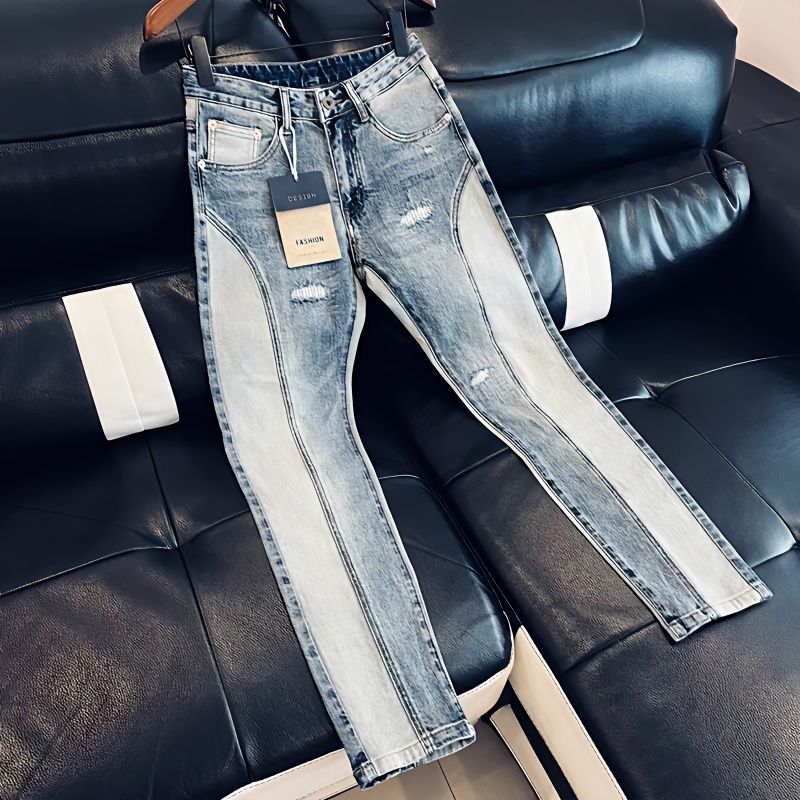 Men's Fashion Striped Knit Jeans Spring 2025
