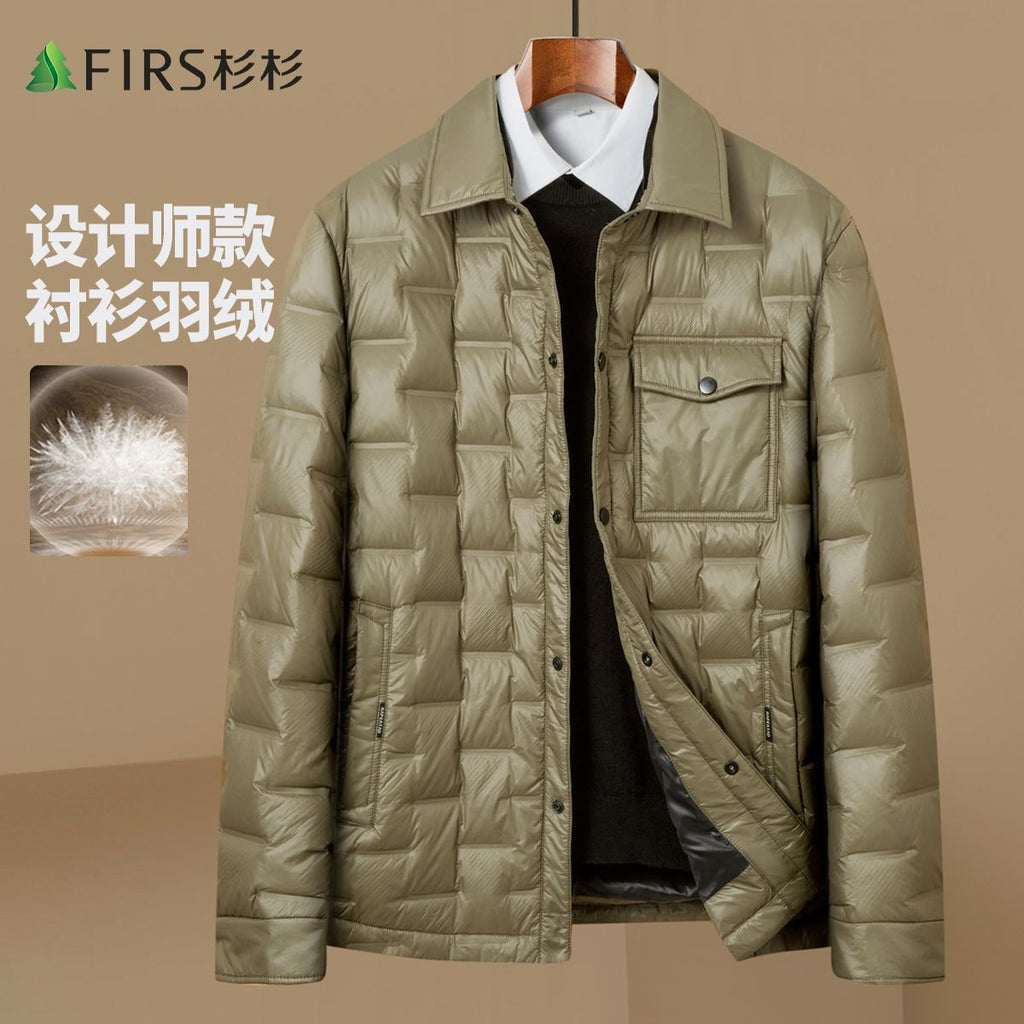 Business and administrative down jacket, new for winter season.