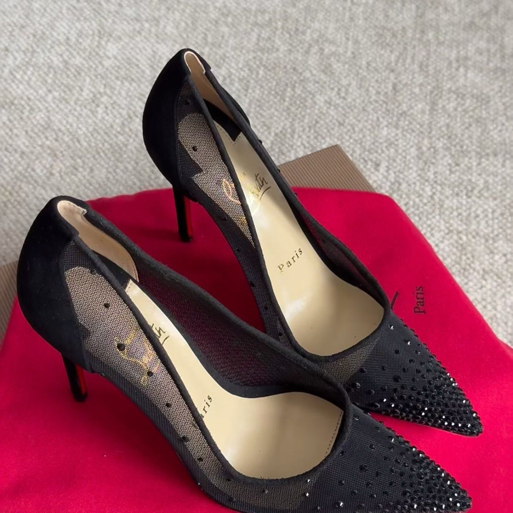 Heels with European and American rhinestones and gold.