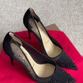 Heels with European and American rhinestones and gold.