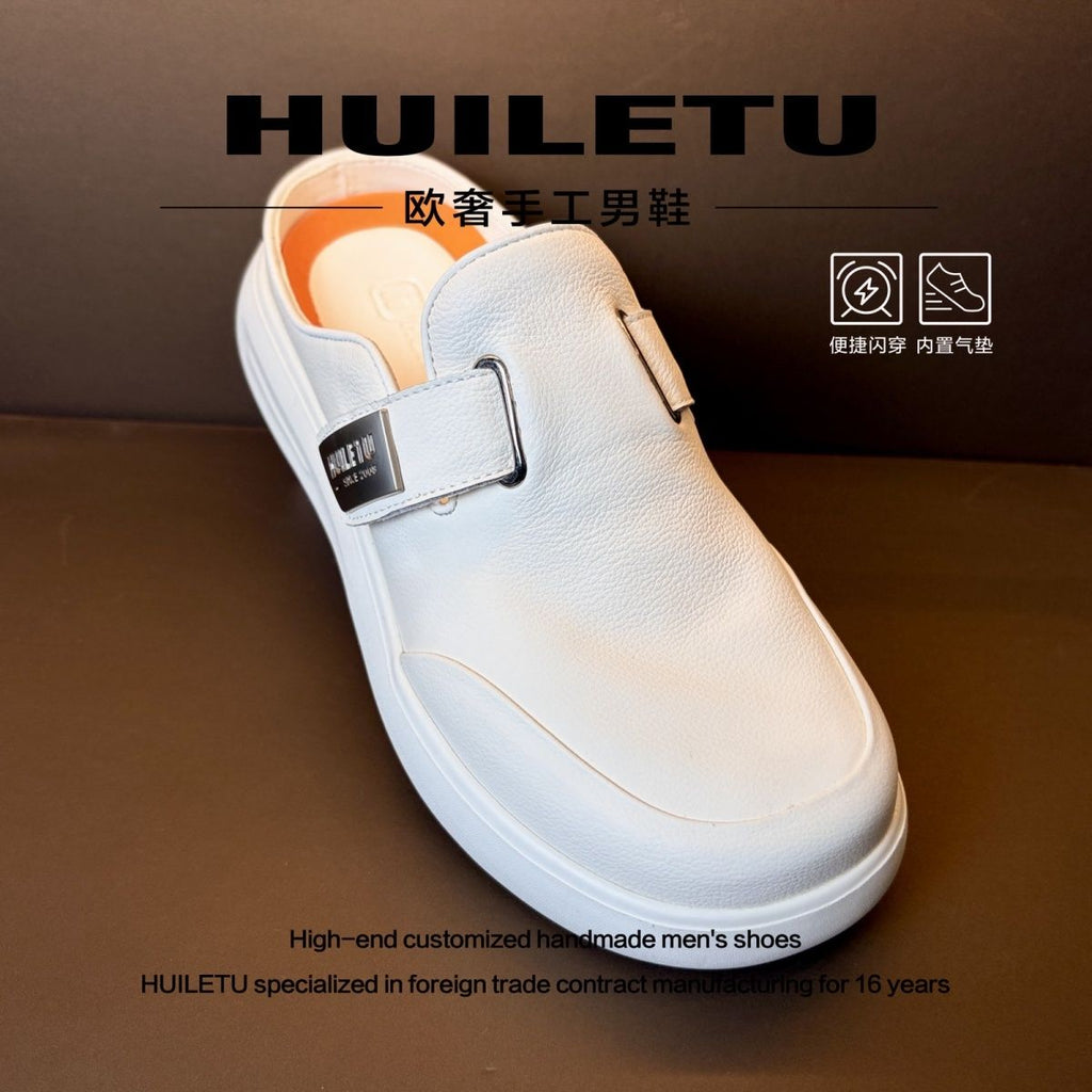 Italian Luxury: Summer Genuine Leather Platform Shoes