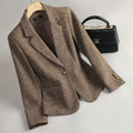 Gray Houndstooth Blazer for Women 2026