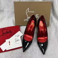 L-series MCL red interior with diamond-cut bottom and red toe cap heel