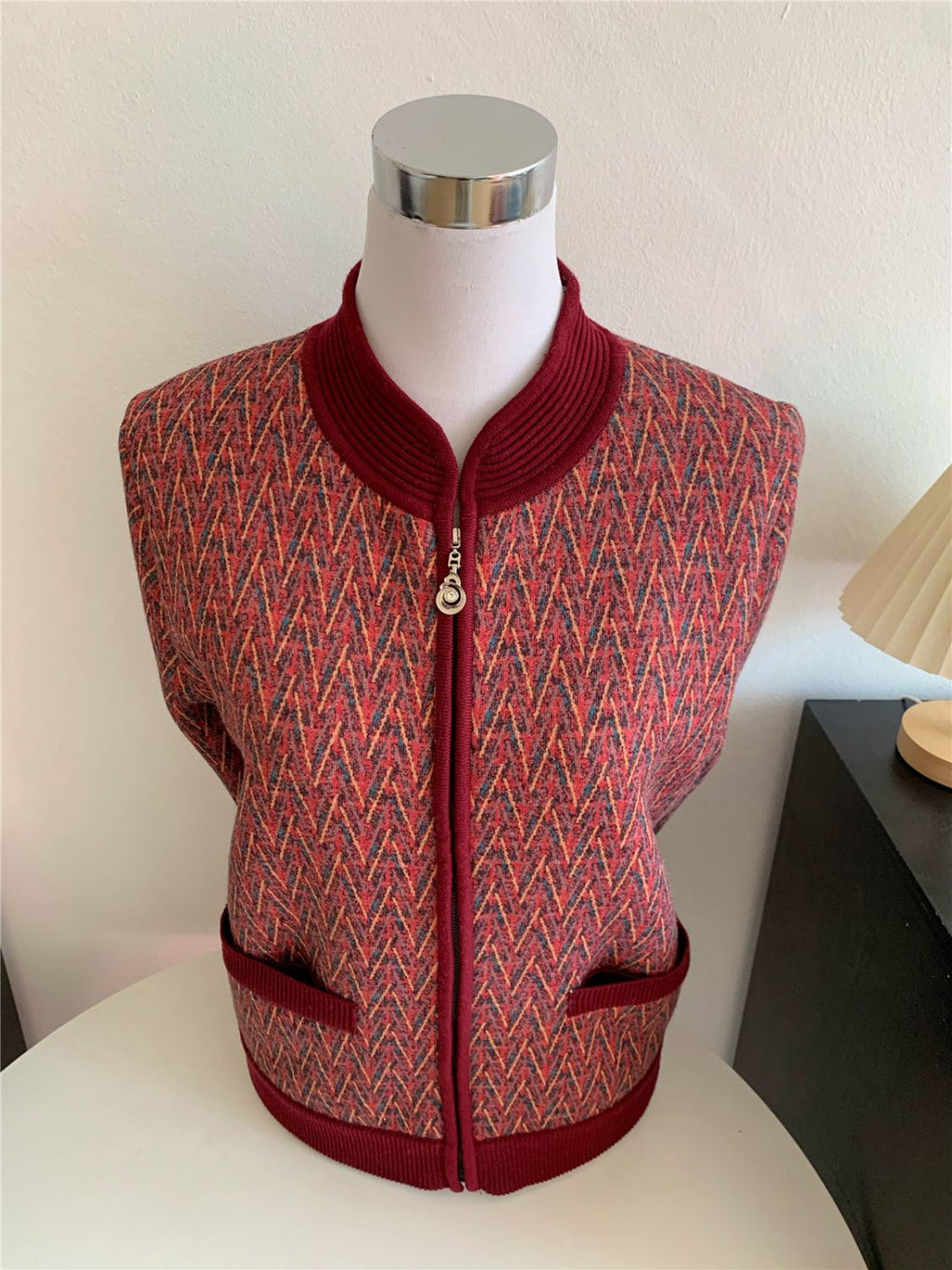Elderly Women's Autumn and Winter Cardigan Jacket