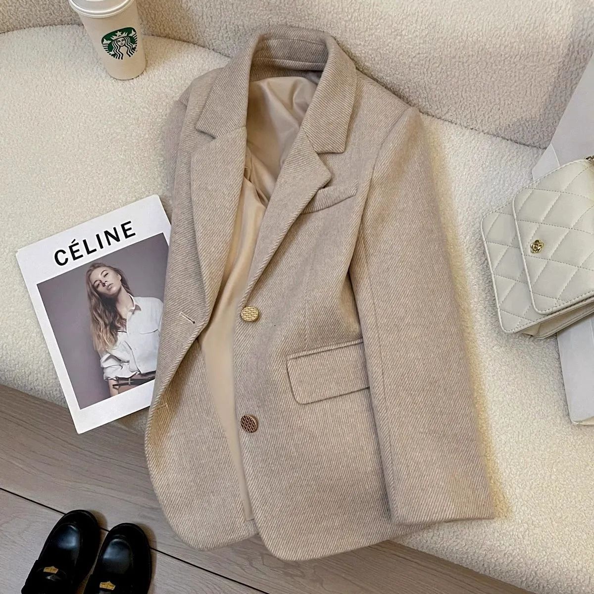 Spring and Autumn New Model Village Full Suit Jacket