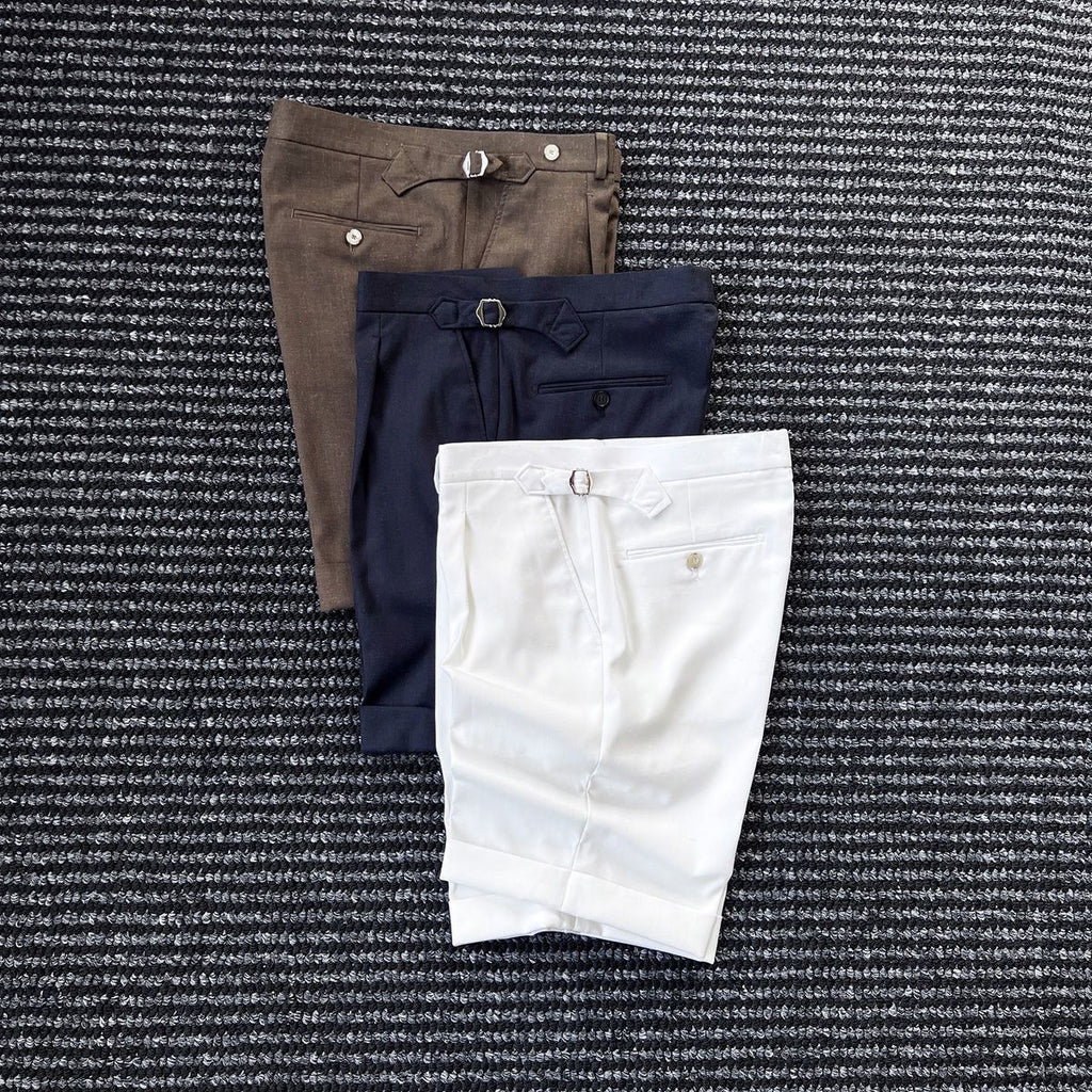 Ride first, Supports getting  Neapolitan Italian Linen Wrinkle-Free Shorts
