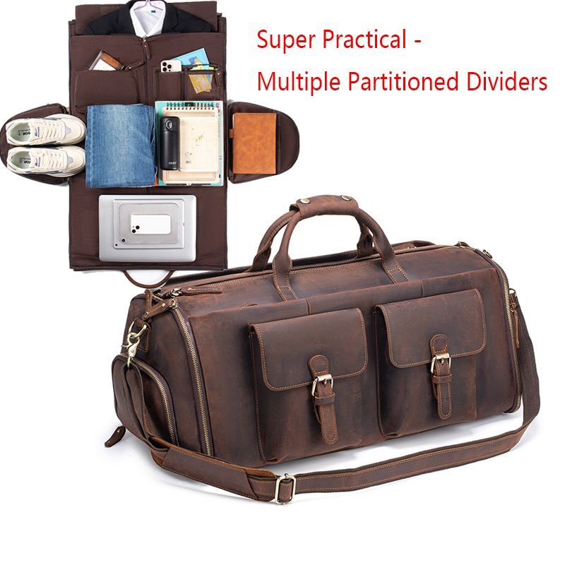 618 Crazy Horse Leather Dry-Wet Separation Fitness