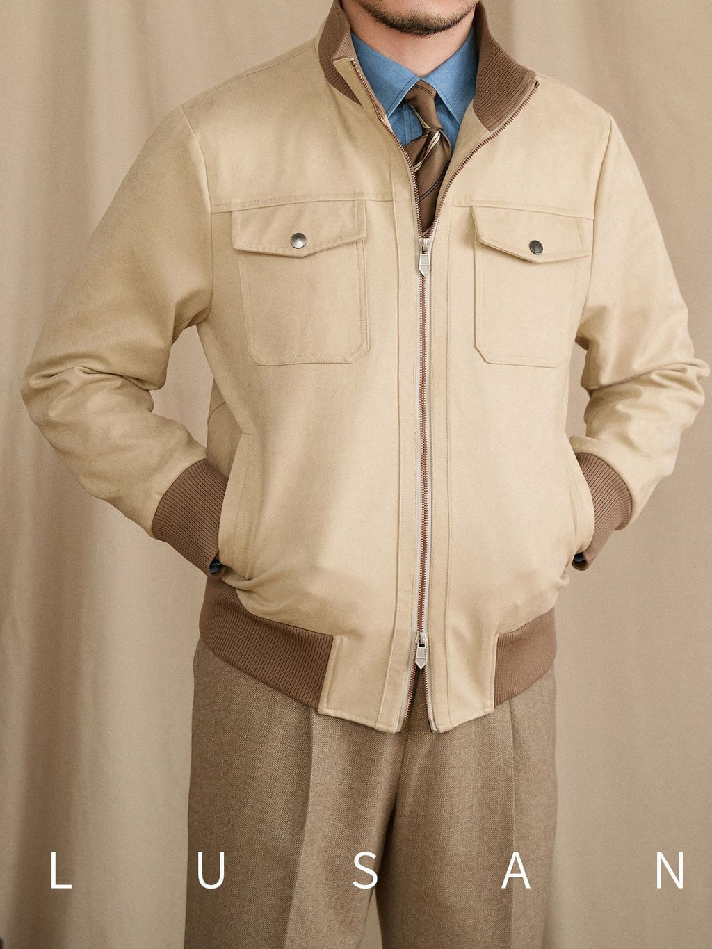 Business and administrative down jacket, new for winter season.