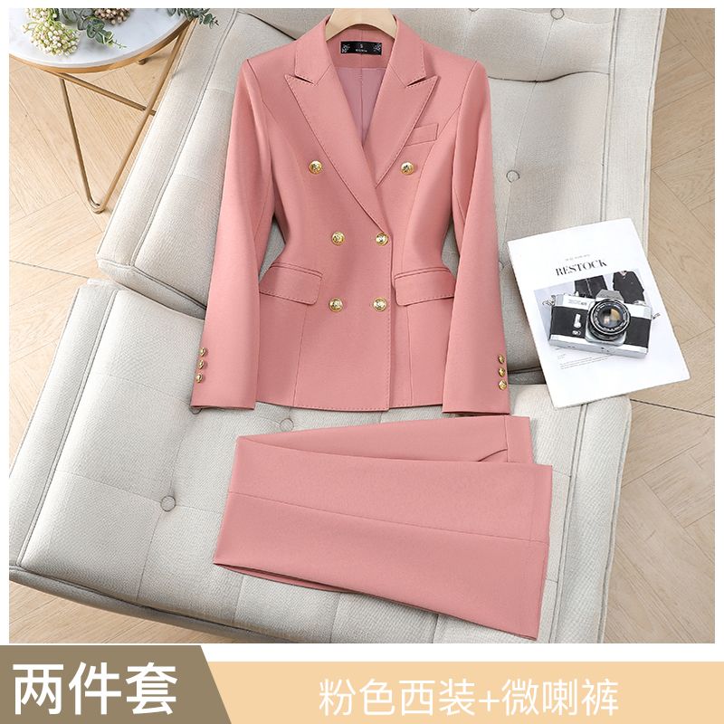 Visit store for a casual and stylish pink women's spring suit.