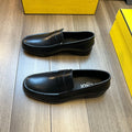 Genuine leather European style casual shoes, silver one foot