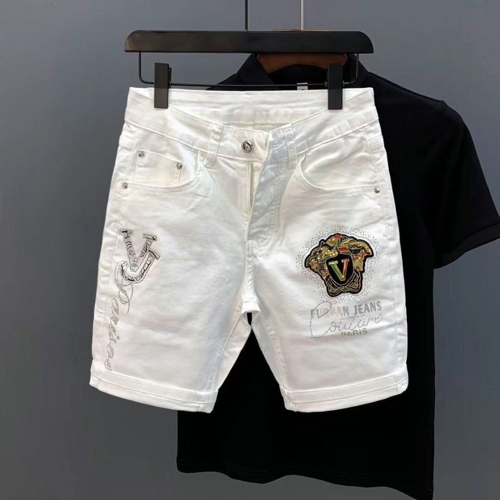 Freight for goods package  Men's Summer Thin Blue Denim Shorts Repair