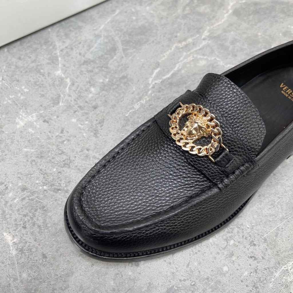 Genuine leather European style casual shoes, silver one foot