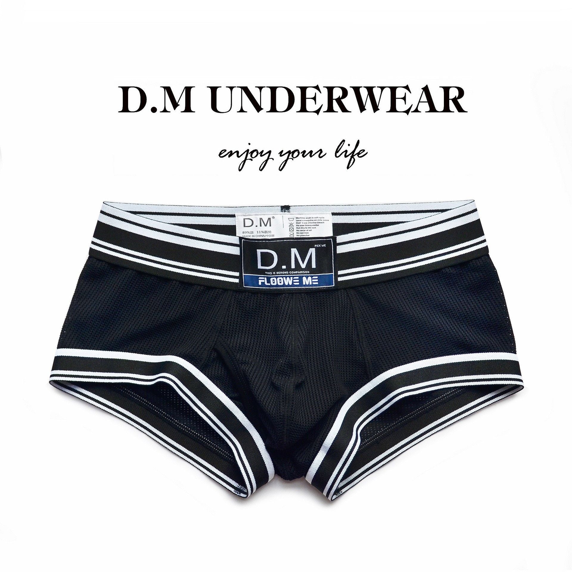 M men's low-waist sexy transparent underwear