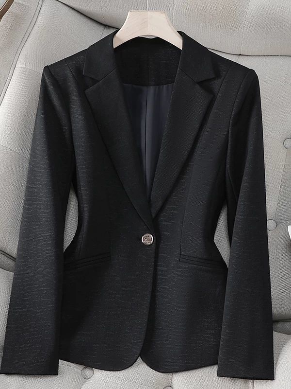 Red Commuter Wool Blazer for Women in Winter