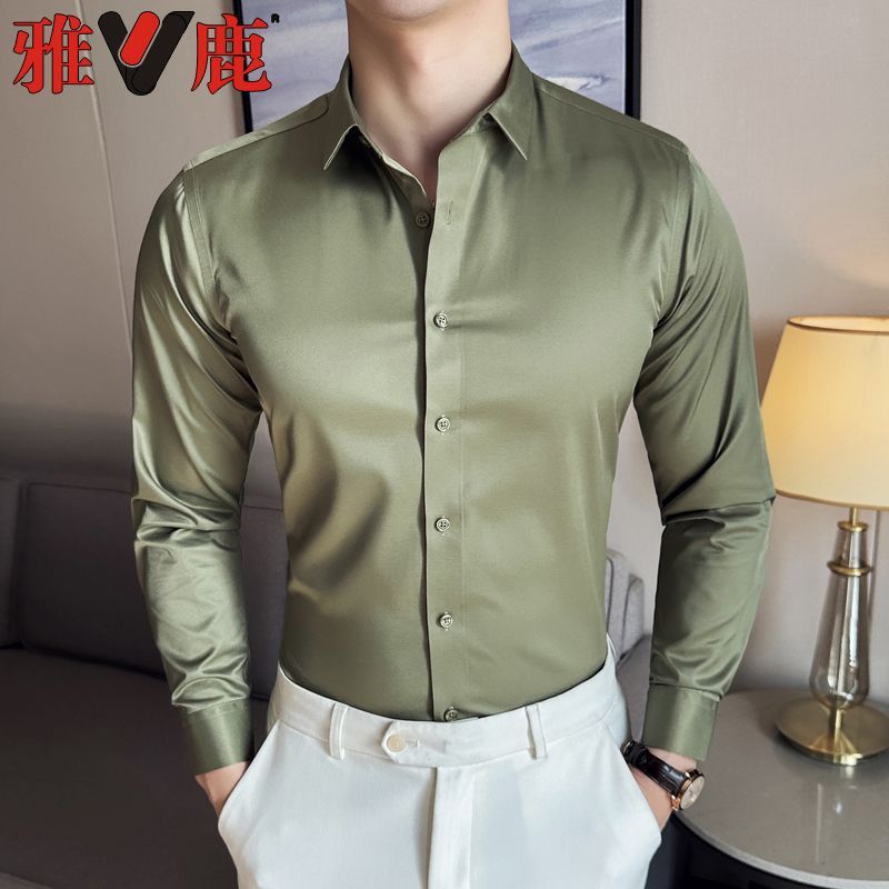 Spring and Autumn Long Sleeve Men's Business Shirt