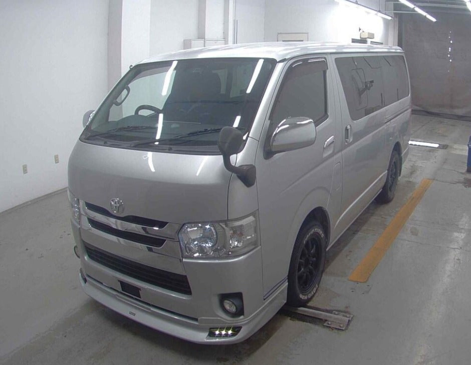 2014  Toyota Hiace-van
TRH200V
Long Super  GL
AT
2,000cc 
Petrol
89,000km  
Silver
2(5) seater 
Tint
CD Player
Alloys 
HD Navi 
Back Camera 
Fog lights 
Winker mirros
