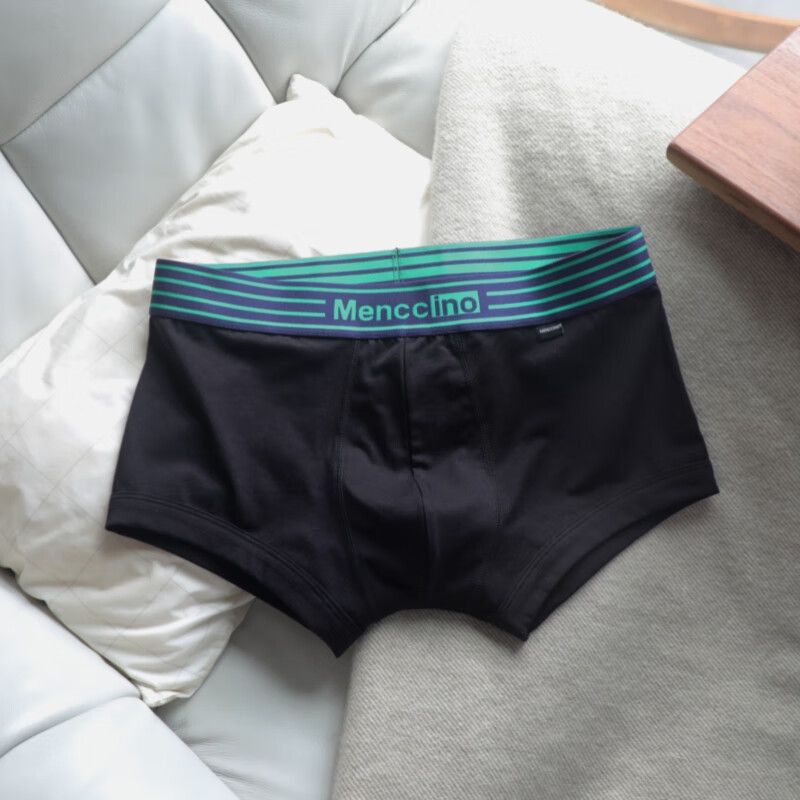 MENCCINO 3 pieces Solid Color Cotton Men's Boxer Briefs