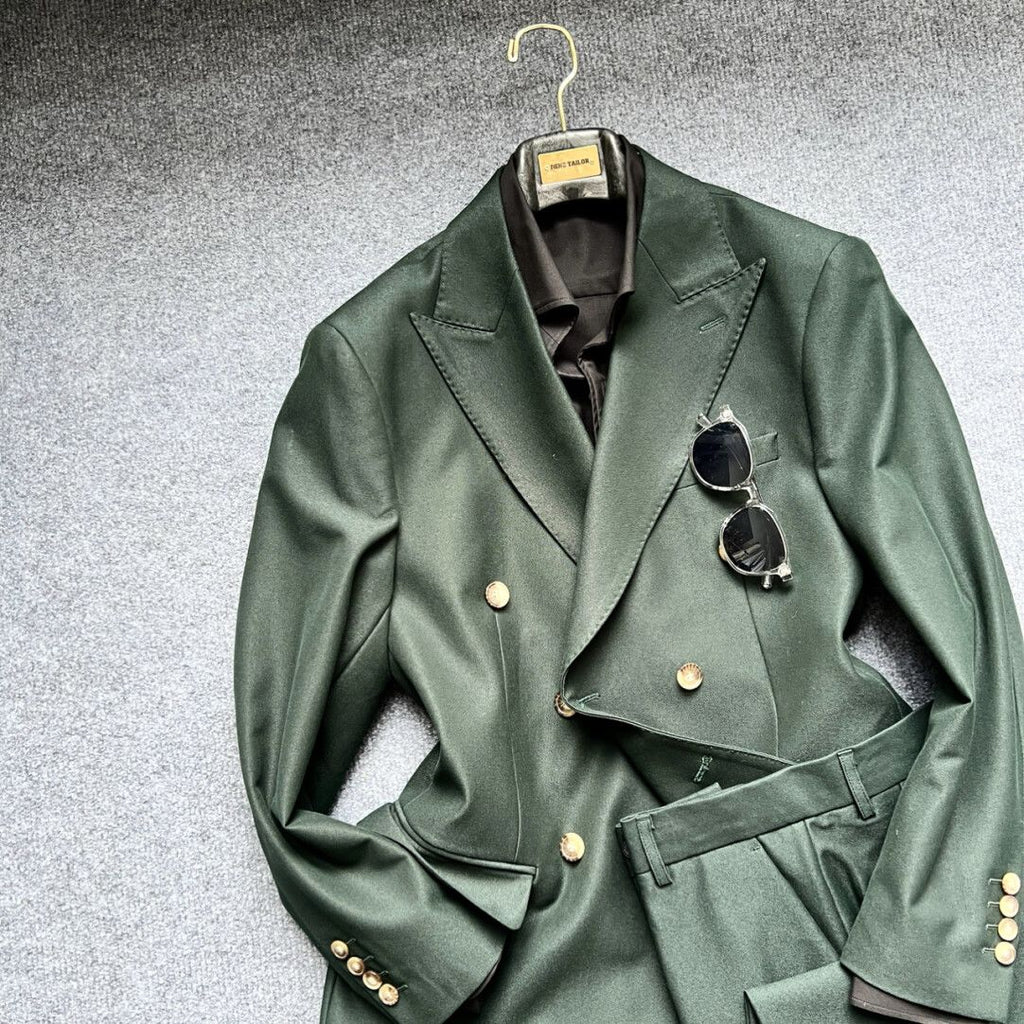 2025 Vintage Double-Breasted Blazer Fabric