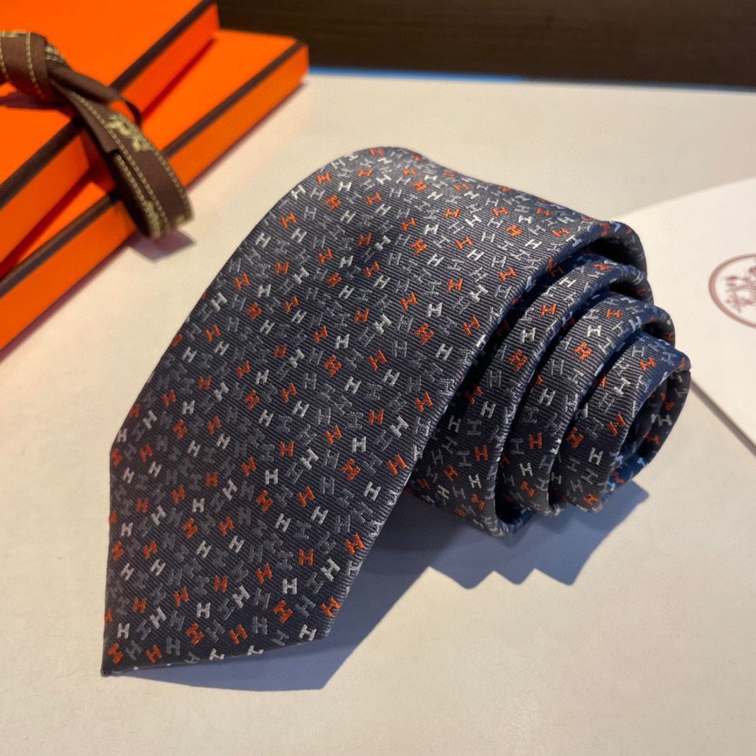 Original export single straight silk H tie high