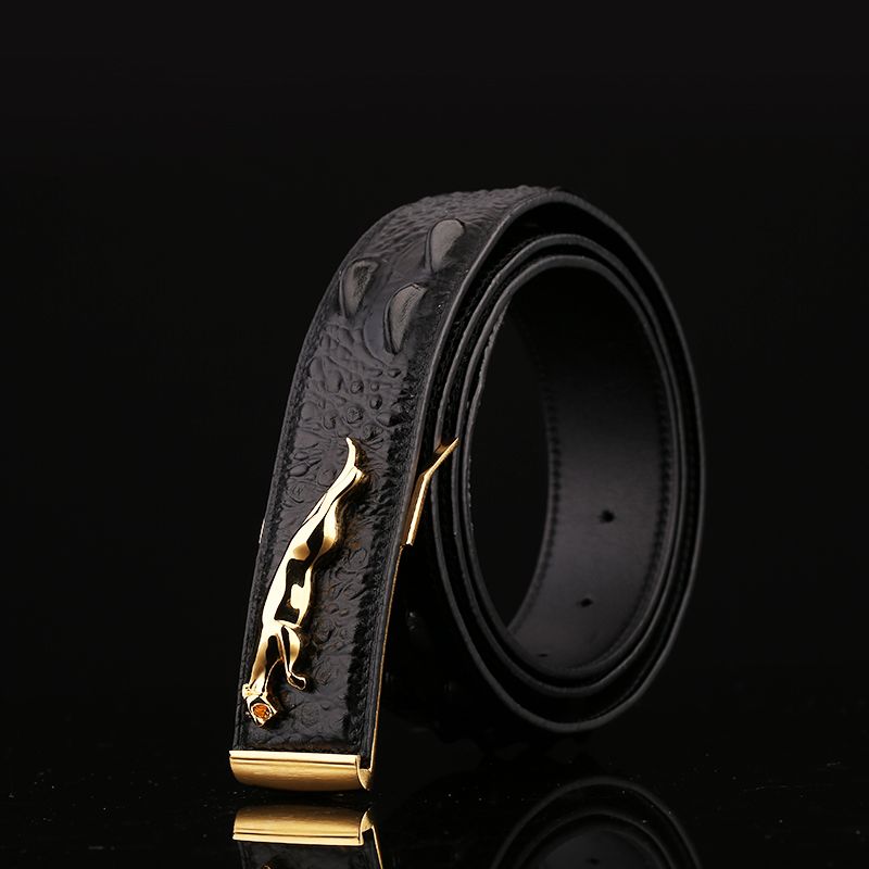"Collected by 5903 People: Thai Crocodile Leather Men's Belt, Genuine Leather with Smooth Buckle for Business and Casual Wear"