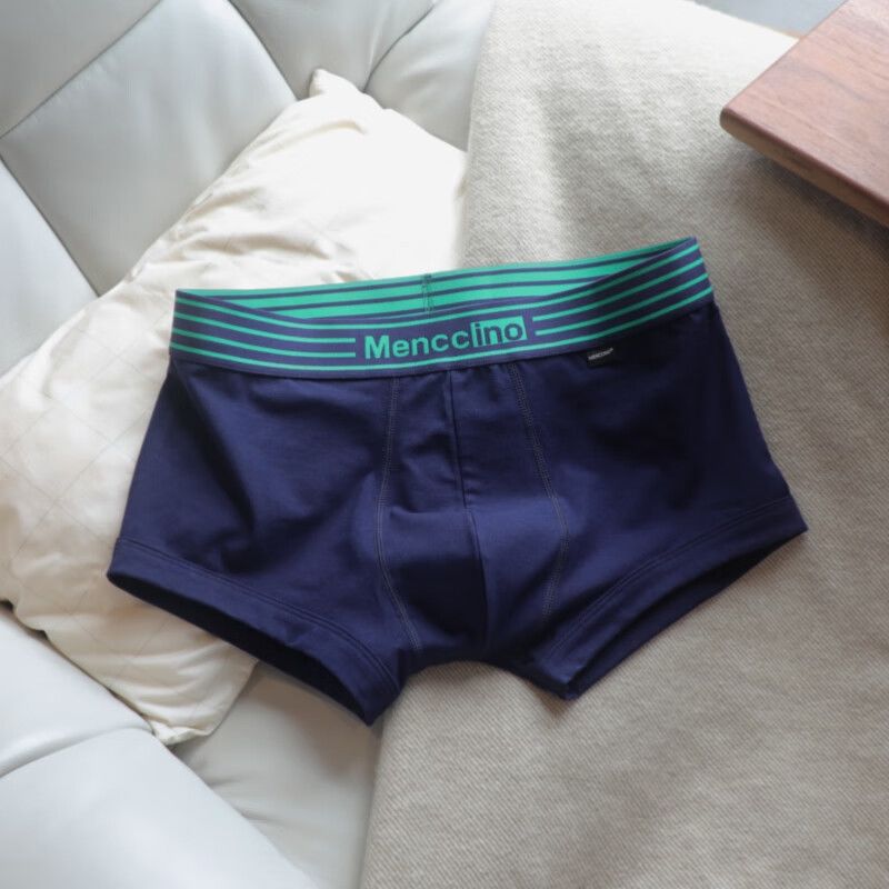 MENCCINO 3 pieces Solid Color Cotton Men's Boxer Briefs