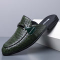 Men's slip-on leather slippers
