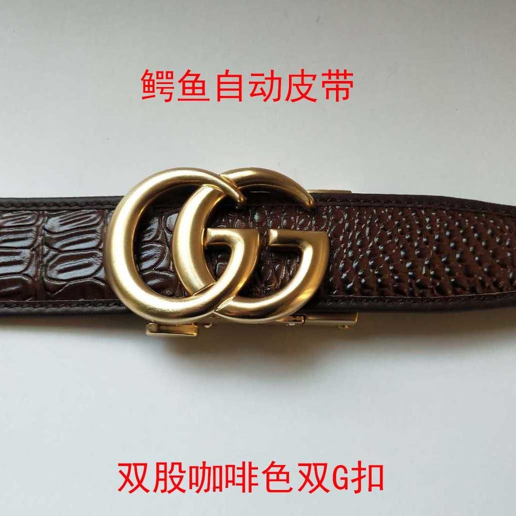 "Collected by 5903 People: Thai Crocodile Leather Men's Belt, Genuine Leather with Smooth Buckle for Business and Casual Wear"