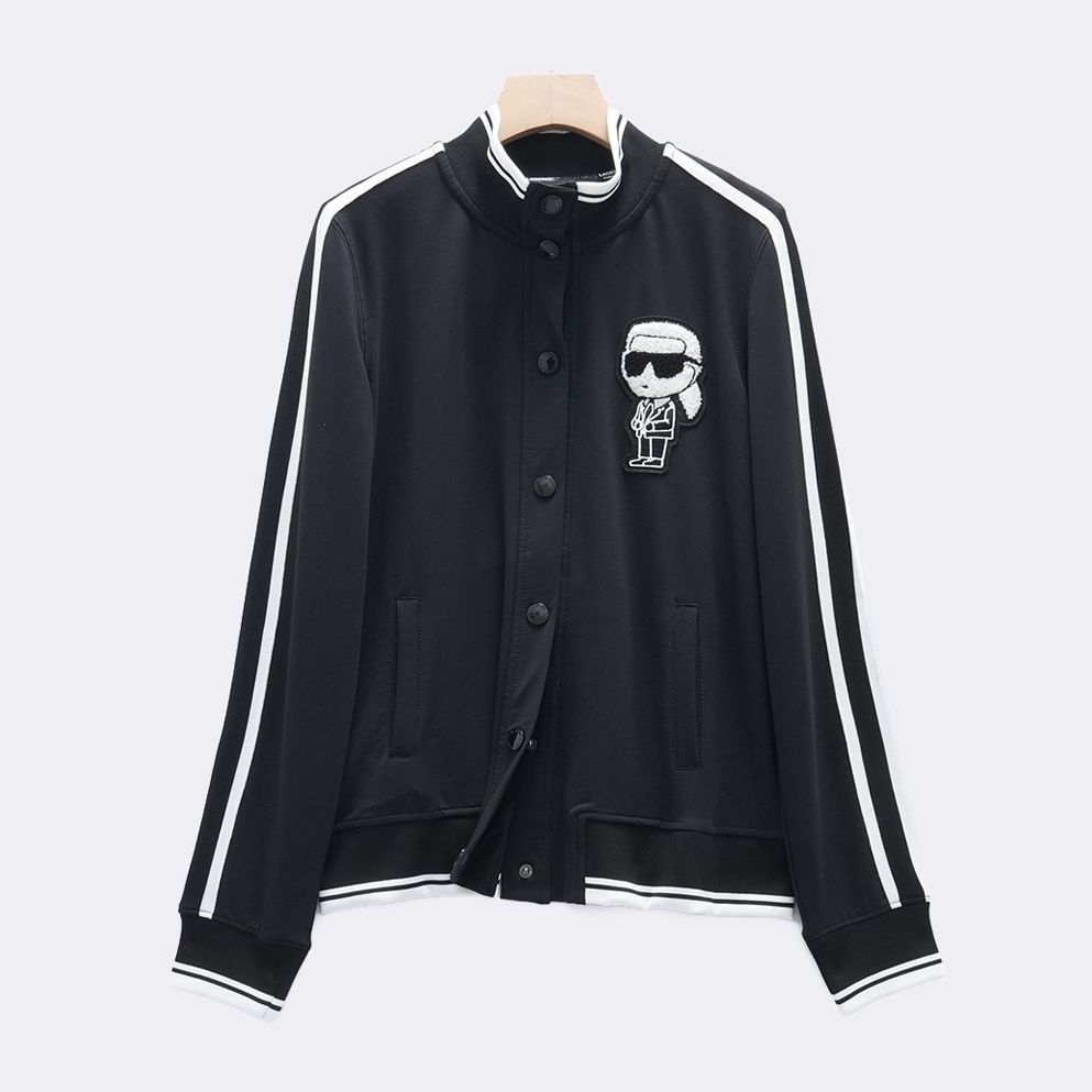 Women's sports suit with cartoon cat patch