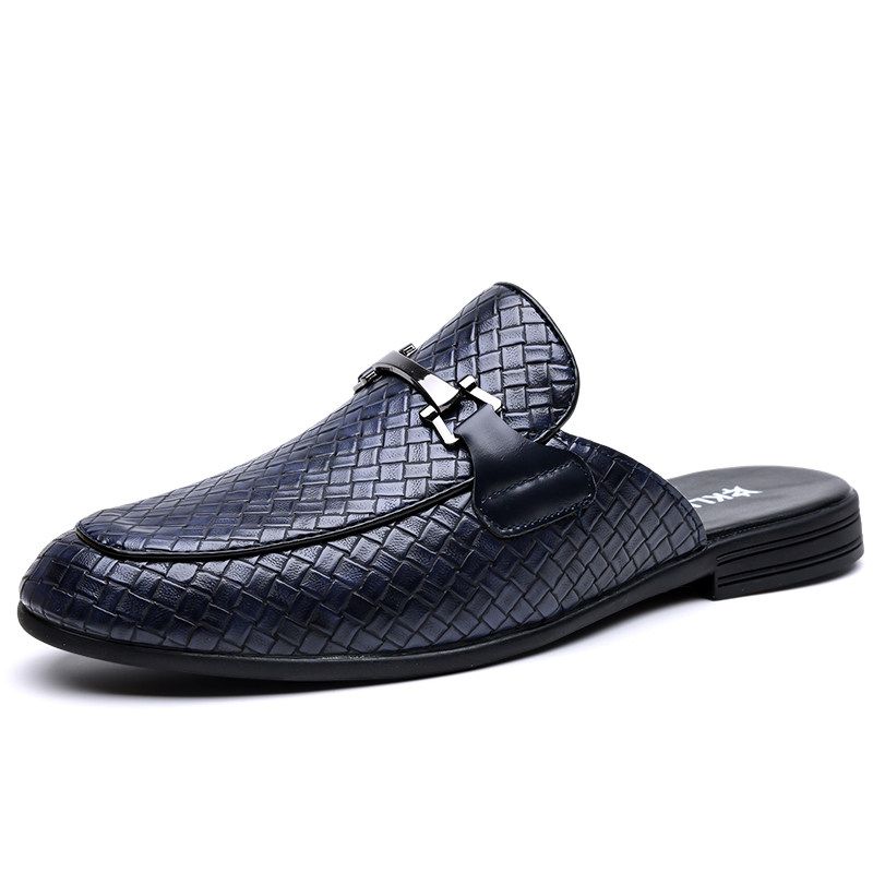 Men's slip-on leather slippers
