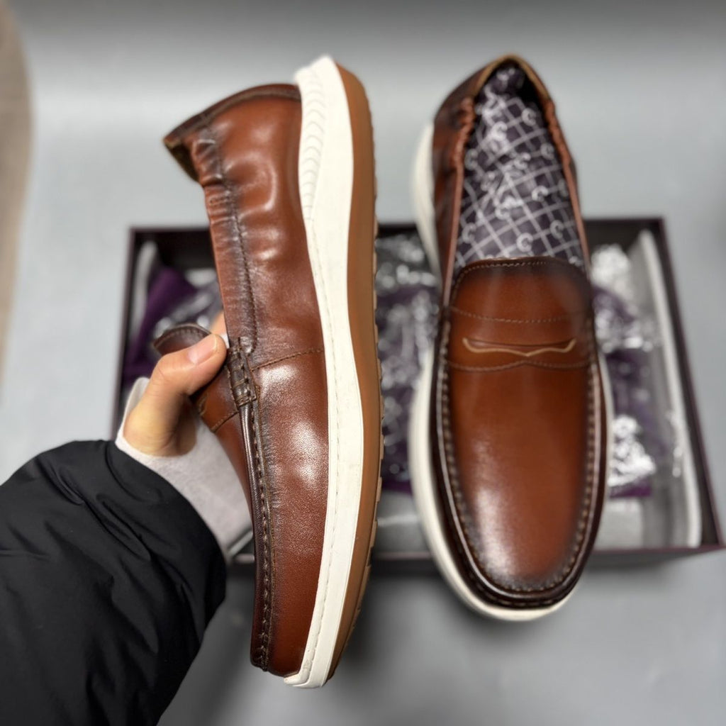 Summer new fashion loafers leather shoes