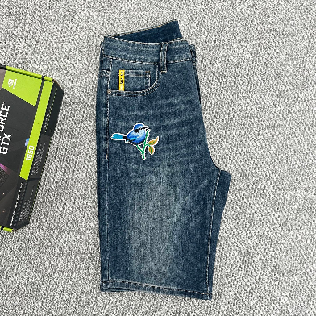 Freight for goods package  Men's Summer Thin Blue Denim Shorts Repair