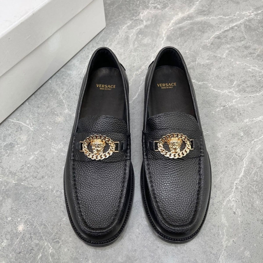 Genuine leather European style casual shoes, silver one foot