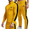 SUIT European and American Fall/Winter New Casual Sports Suit Color-Block Design for Young Men with Unique Hood