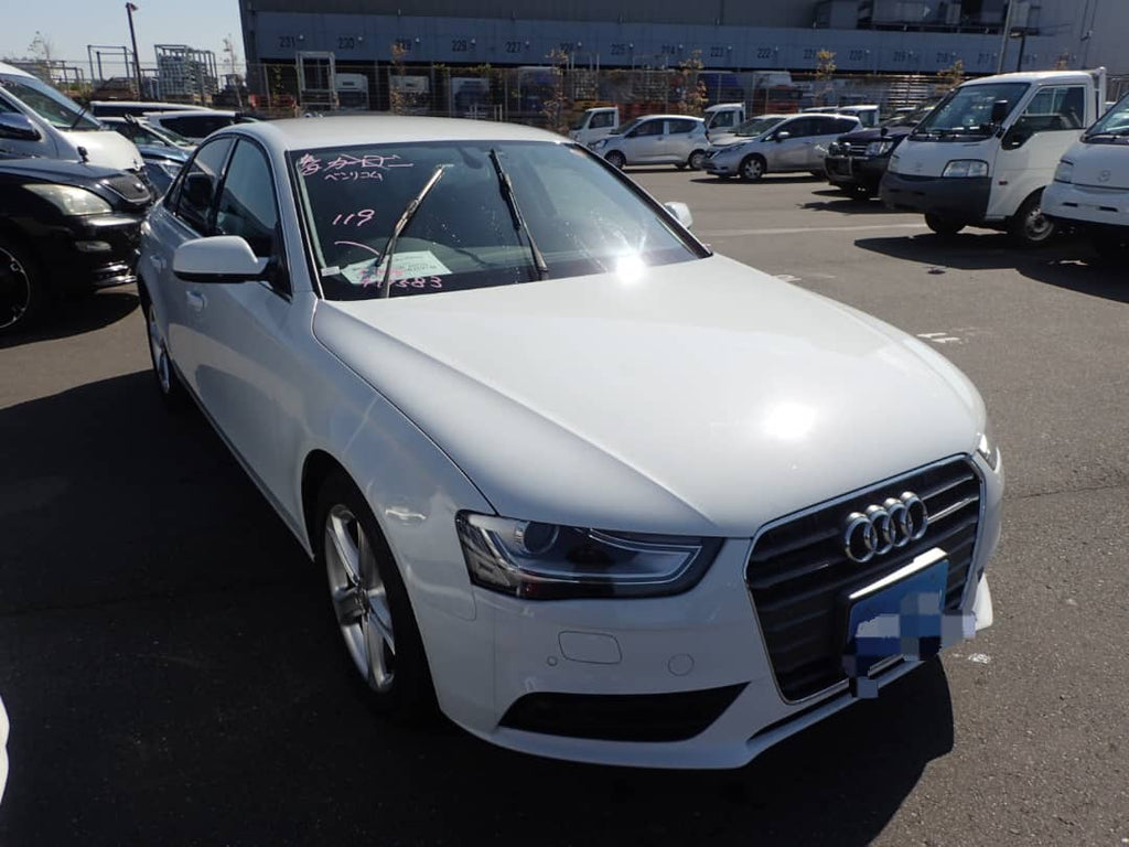 2014  Audi  A4  
8KCDN
2.0 TFSI Quattro
2,000cc  
AT
Petrol 
50,638km
White
One Owner 
Cruise Control 
Back Camera 
PEARL 
Alloys 
Tint