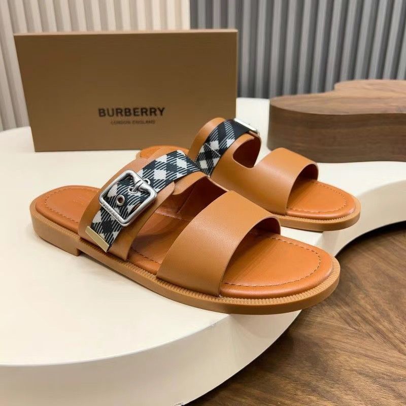 European Station Summer New Plaid Genuine Leather Men's
