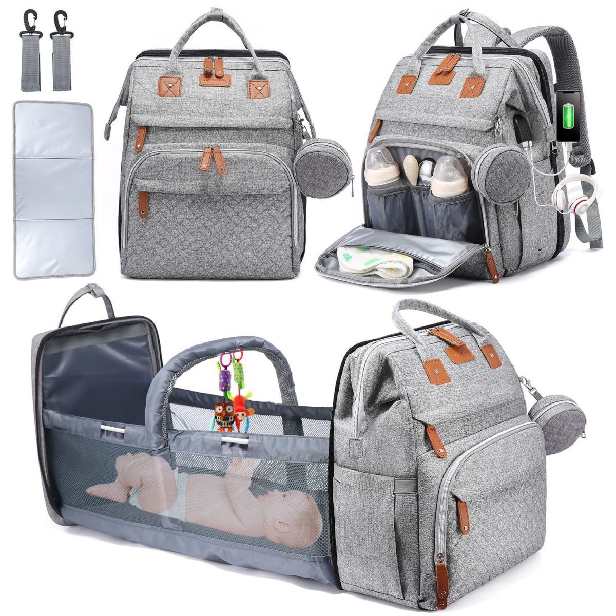 New Foldable Cross-Border Top Mommy Bag Model