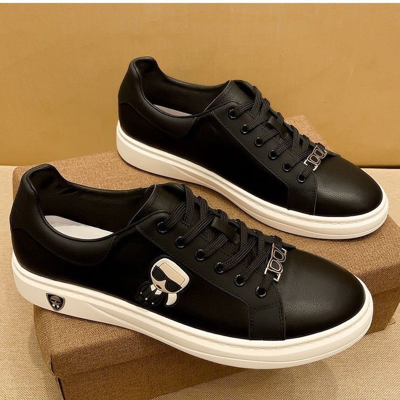 2024 New Genuine Leather Luxury Youth Autumn Casual Trendy Fashion Versatile White Sneakers