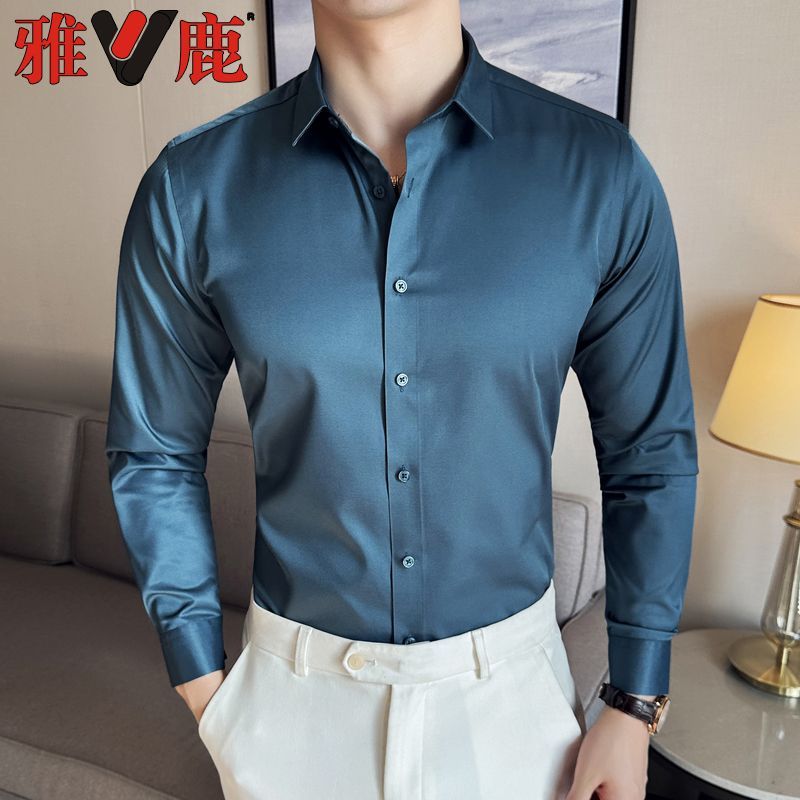 Spring and Autumn Long Sleeve Men's Business Shirt