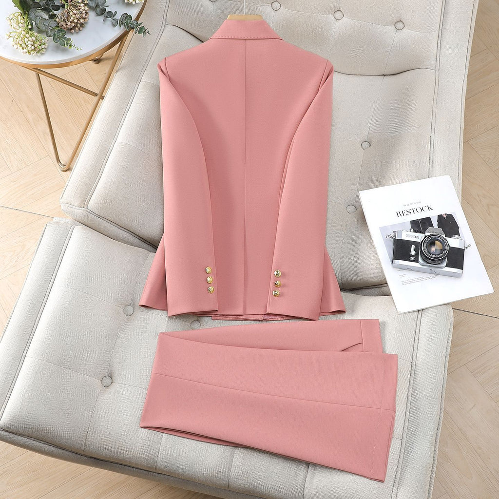 Visit store for a casual and stylish pink women's spring suit.