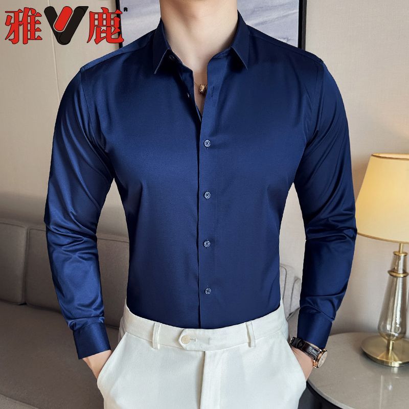 Spring and Autumn Long Sleeve Men's Business Shirt