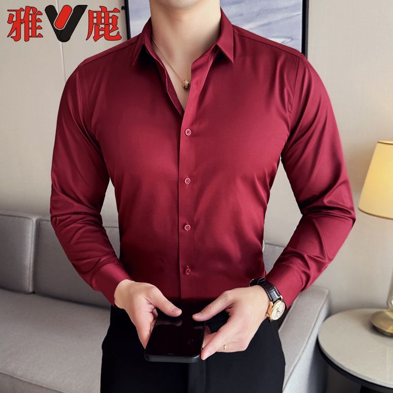 Spring and Autumn Long Sleeve Men's Business Shirt