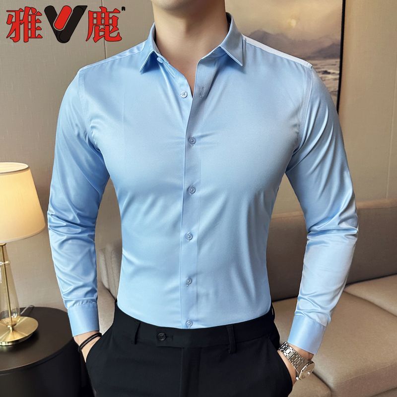 Spring and Autumn Long Sleeve Men's Business Shirt