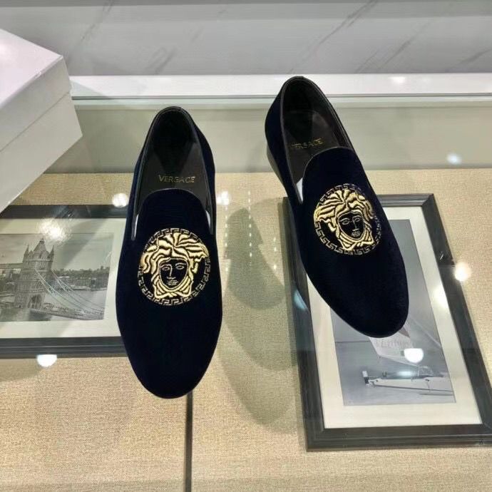 Foreign trade printed fabric loafers, slip-on shallow mouth loafers, versatile for hairstylists.