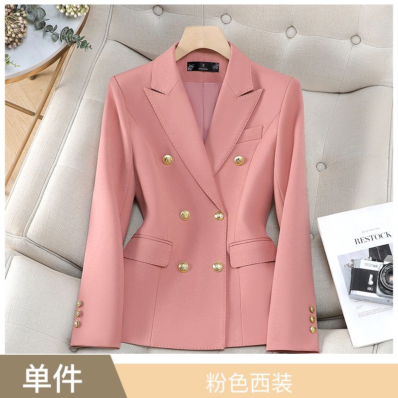 Visit store for a casual and stylish pink women's spring suit.