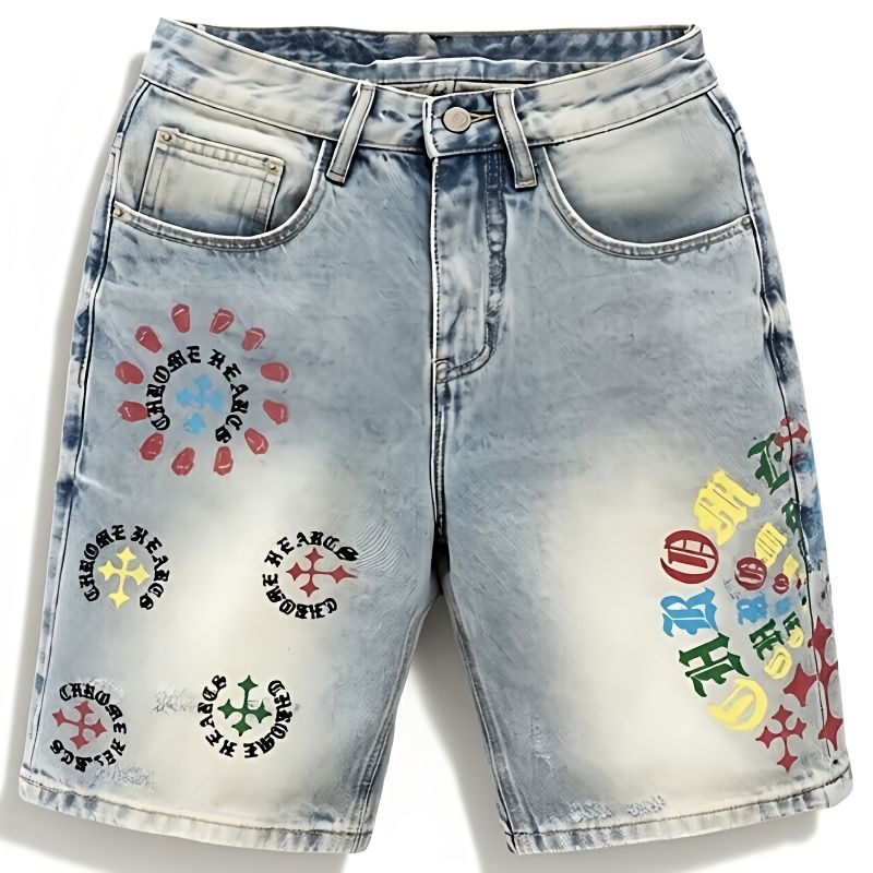 Freight for goods package  Men's Summer Thin Blue Denim Shorts Repair