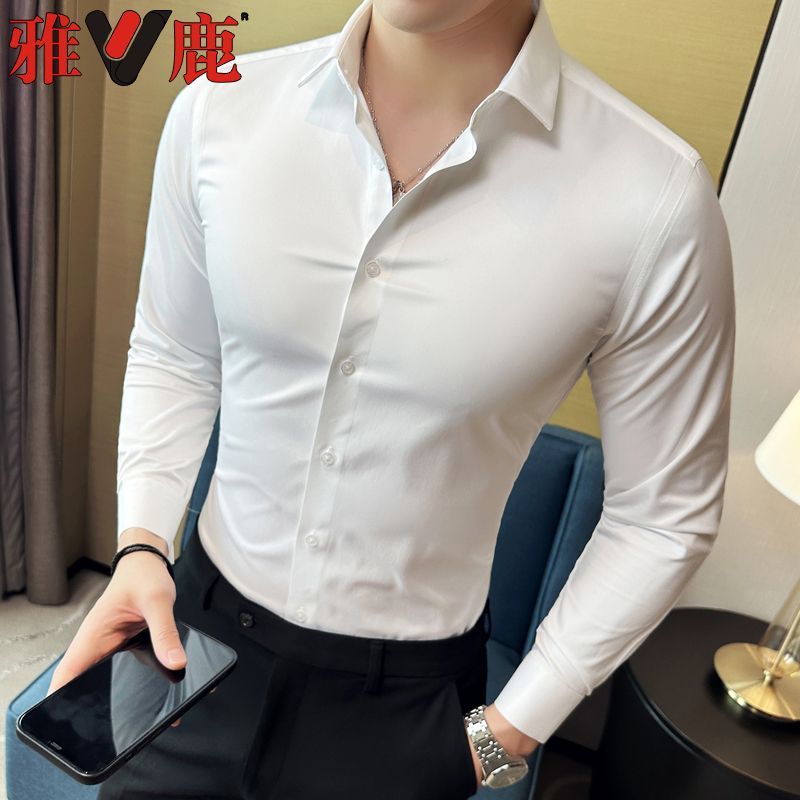 Spring and Autumn Long Sleeve Men's Business Shirt