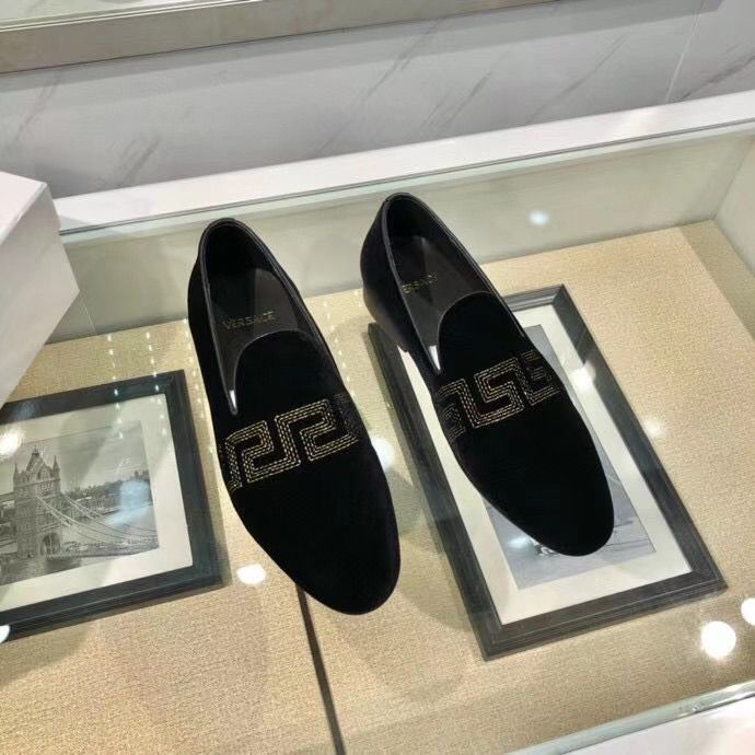 Foreign trade printed fabric loafers, slip-on shallow mouth loafers, versatile for hairstylists.