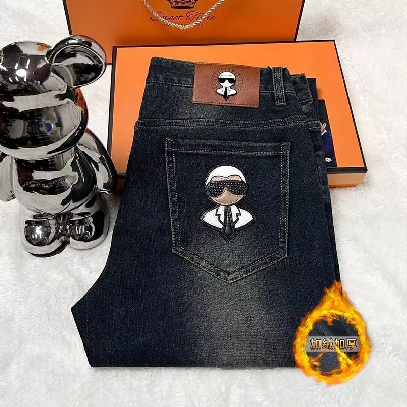 Men's Embroidered High-End Jeans Trendy Brand Spring/Summer Collection